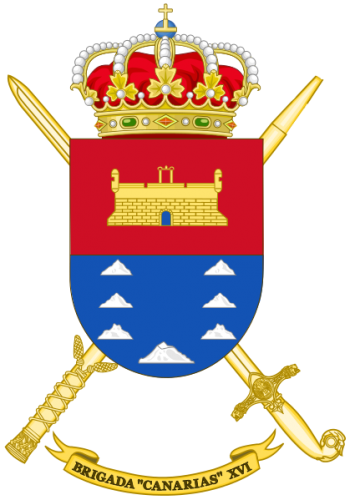 Coat of arms (crest) of the Brigade Canarias XVI, Spanish Army