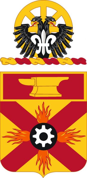 Coat of arms (crest) of the 143rd Ordnance Battalion, US Army