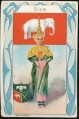 Arms, Flags and Folk Costume trade card