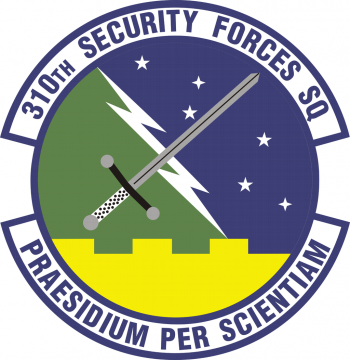 Coat of arms (crest) of the 310th Security Forces Squadron, US Air Force