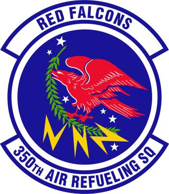 Coat of arms (crest) of the 350th Air Refueling Squadron, US Air Force