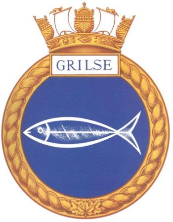 Coat of arms (crest) of the HMCS Grilse, Royal Canadian Navy