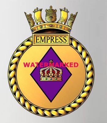 Coat of arms (crest) of the HMS Empress, Royal Navy