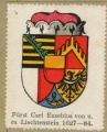 Wappen von Fürst Carl Eusebius von und zu Liechtenstein