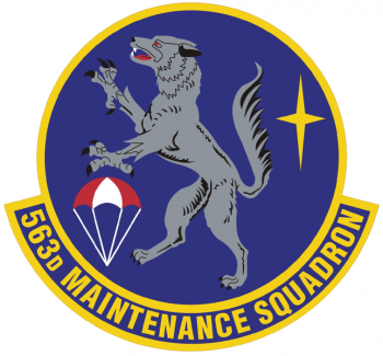 Coat of arms (crest) of the 563rd Maintenance Squadron, US Air Force