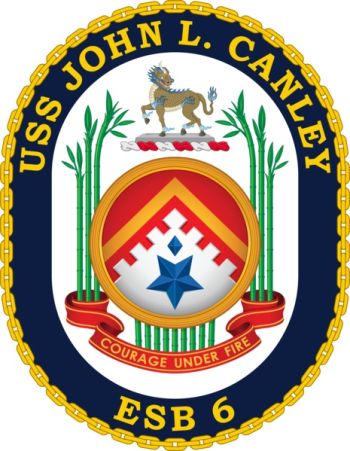 Coat of arms (crest) of the Expeditionary Mobile Base USS John L. Canley (ESB-6)