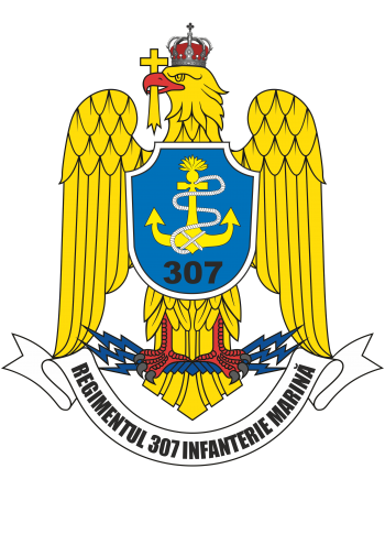 Coat of arms (crest) of the 307th Marine Infantry Regiment, Romanian Navy