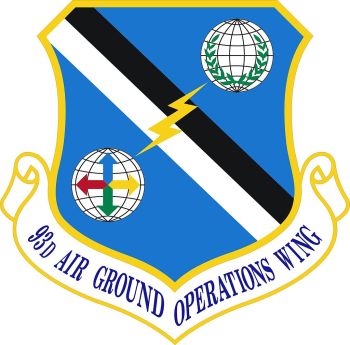 Coat of arms (crest) of the 93rd Air Ground Operating Wing, US Air Force