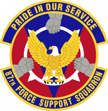 Coat of arms (crest) of the 87th Forces Support Squadron, US Air Force