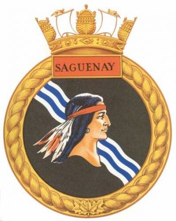 Coat of arms (crest) of the HMCS Saguenay, Royal Candian Navy