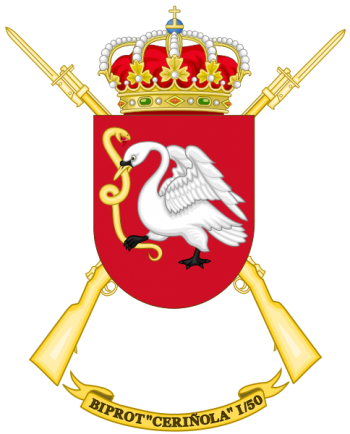 Coat of arms (crest) of the Protected Infantry Battalion Ceriñola I-50, Spanish Army