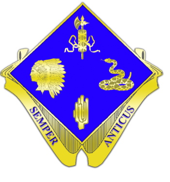 Coat of arms (crest) of 45th Infantry Division Thunderbird Division, USA