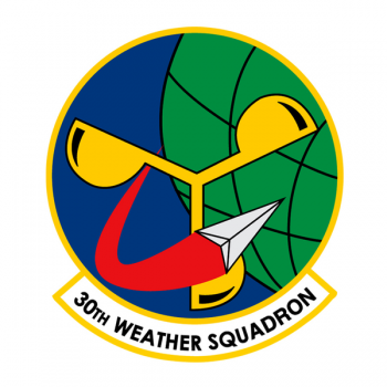 Coat of arms (crest) of 30th Weather Squadron, US Air Force