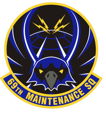 Coat of arms (crest) of the 69th Maintenance Squadron, US Air Force