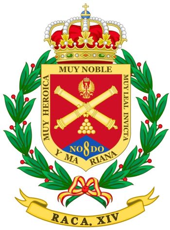 Coat of arms (crest) of the 14th Field Artillery Regiment, Spanish Army