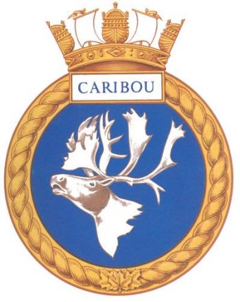 Coat of arms (crest) of the HMCS Caribou, Royal Canadian Navy