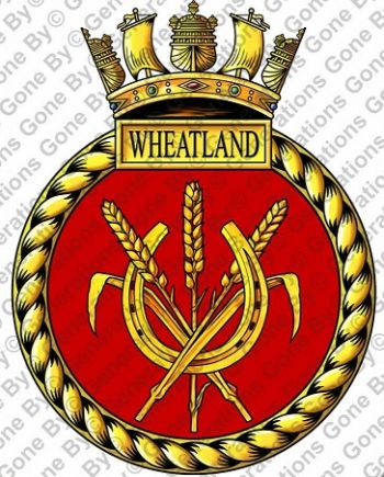 Coat of arms (crest) of the HMS Wheatland, Royal Navy