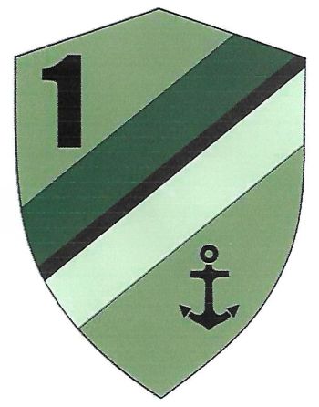 Coat of arms (crest) of 1st Mechanized Battalion, 7th Pomeranian Coastal Defence Brigade Brig.Gen. Stanisław Grzmot-Skotnicki, Polish Army