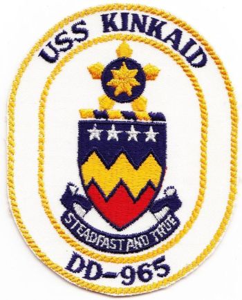 Coat of arms (crest) of the Destroyer USS Kinkaid (DD-965)
