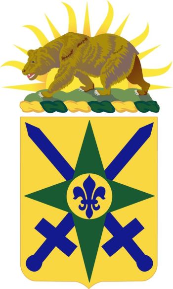 Arms of 185th Military Police Battalion, California Army National Guard