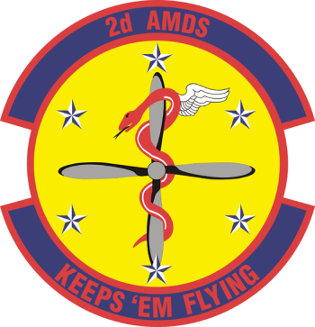 Coat of arms (crest) of the 2nd Aerospace Medicine Squadron, US Air Force