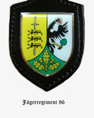 Coat of arms (crest) of the Jaeger Regiment 96, German Army