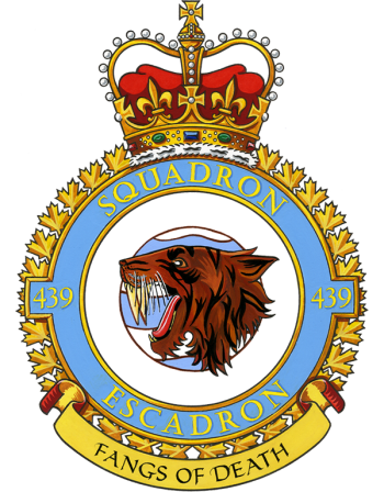 Coat of arms (crest) of the No 439 Squadron, Royal Canadian Air Force