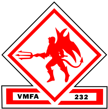 Coat of arms (crest) of the VMFA-232 Red Devils, USMC