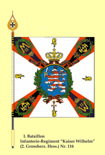 Arms of Infantry Regiment Emperor Wilhelm (2nd Grand Ducal Hessian) No 116, Germany
