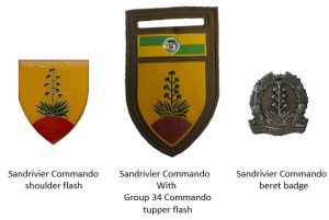 Coat of arms (crest) of the Sandrivier Commando, South African Army