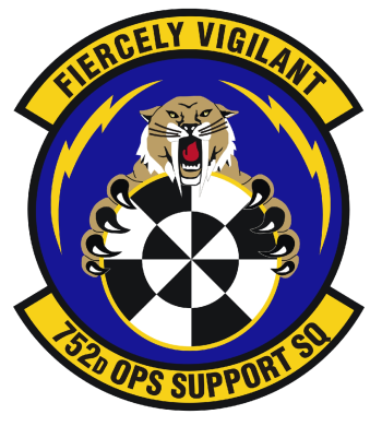 Coat of arms (crest) of the 752nd Operations Support Squadron, US Air Force
