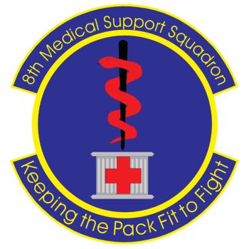 Coat of arms (crest) of the 8th Medical Support Squadron, US Air Force