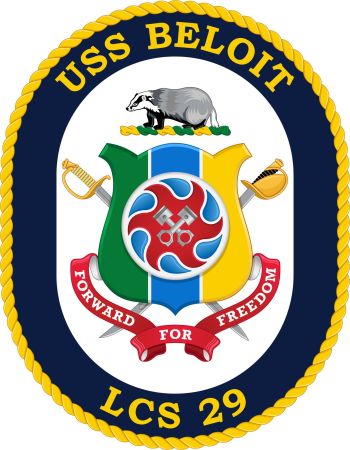 Coat of arms (crest) of the Littoral Combat Ship USS Beloit (LCS-29)