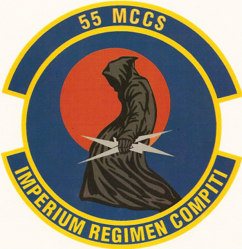 Coat of arms (crest) of the 55th Mobile Command and Control Squadron, US Air Force