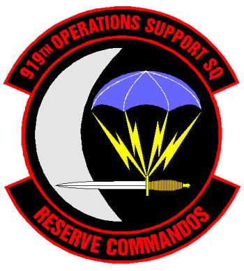 Coat of arms (crest) of the 919th Operations Support Squadron, US Air Force