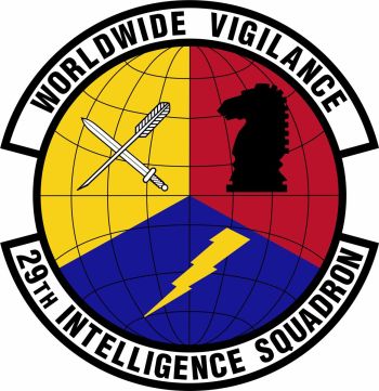 Coat of arms (crest) of the 29th Intelligence Squadron, US Air Force