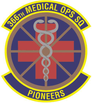 Coat of arms (crest) of the 366th Medical Operations Squadron, US Air Force