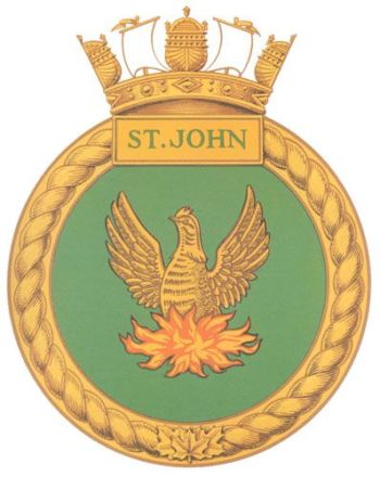 Coat of arms (crest) of the HMCS St. John, Royal Canadian Navy