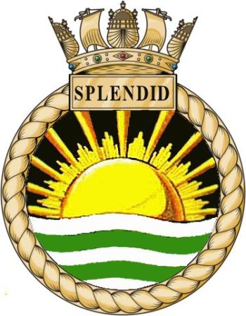 Coat of arms (crest) of the HMS Splendid, Royal Navy