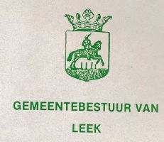 Wapen van Leek/Arms (crest) of Leek