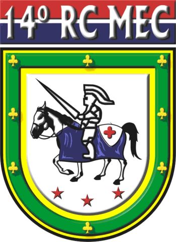 Coat of arms (crest) of the 14th Mechanized Cavalry Regiment, Brazilian Army