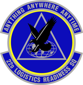 Coat of arms (crest) of the 22nd Logistics Readiness Squadron, US Air Force