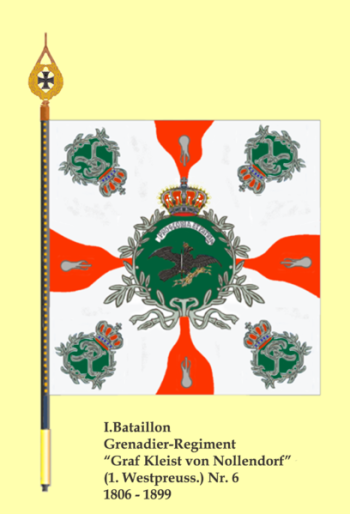 Arms of Grenadier Regiment Count Kleist von Nollendorf (1st West Prussian) No 6, Germany