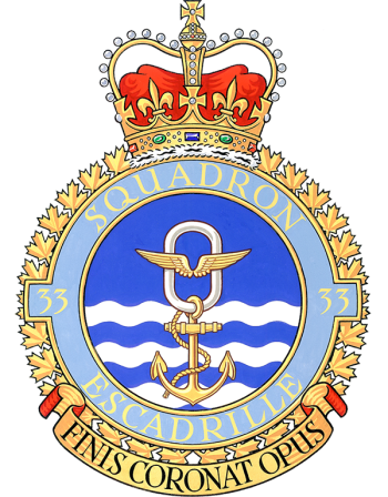 Coat of arms (crest) of No 33 Squadron, Royal Canadian Air Force