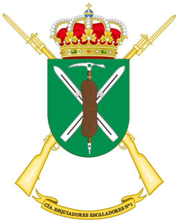 Coat of arms (crest) of Skiing-Climbing Company 1-64, Spanish Army