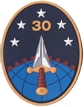 Coat of arms (crest) of the 30th Operations Support Squadron, US Space Force