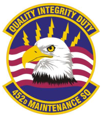Coat of arms (crest) of the 452nd Maintenance Squadron, US Air Force