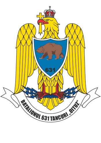 Coat of arms (crest) of the 631st Tank Battalion Oituz, Romanian Army