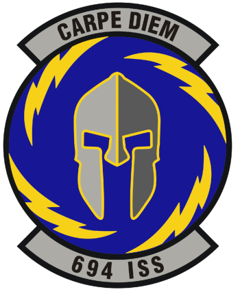 Coat of arms (crest) of the 694th Intelligence Support Squadron, US Air Force
