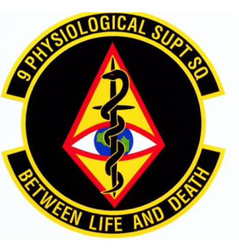 Coat of arms (crest) of the 9th Physiological Support Squadron, US Air Force